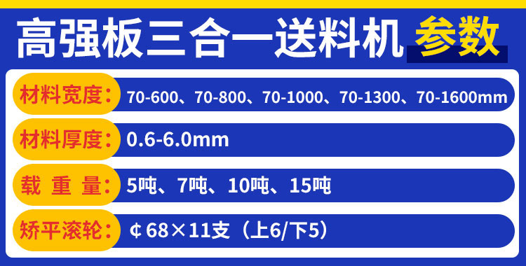 送料機三合一參數
